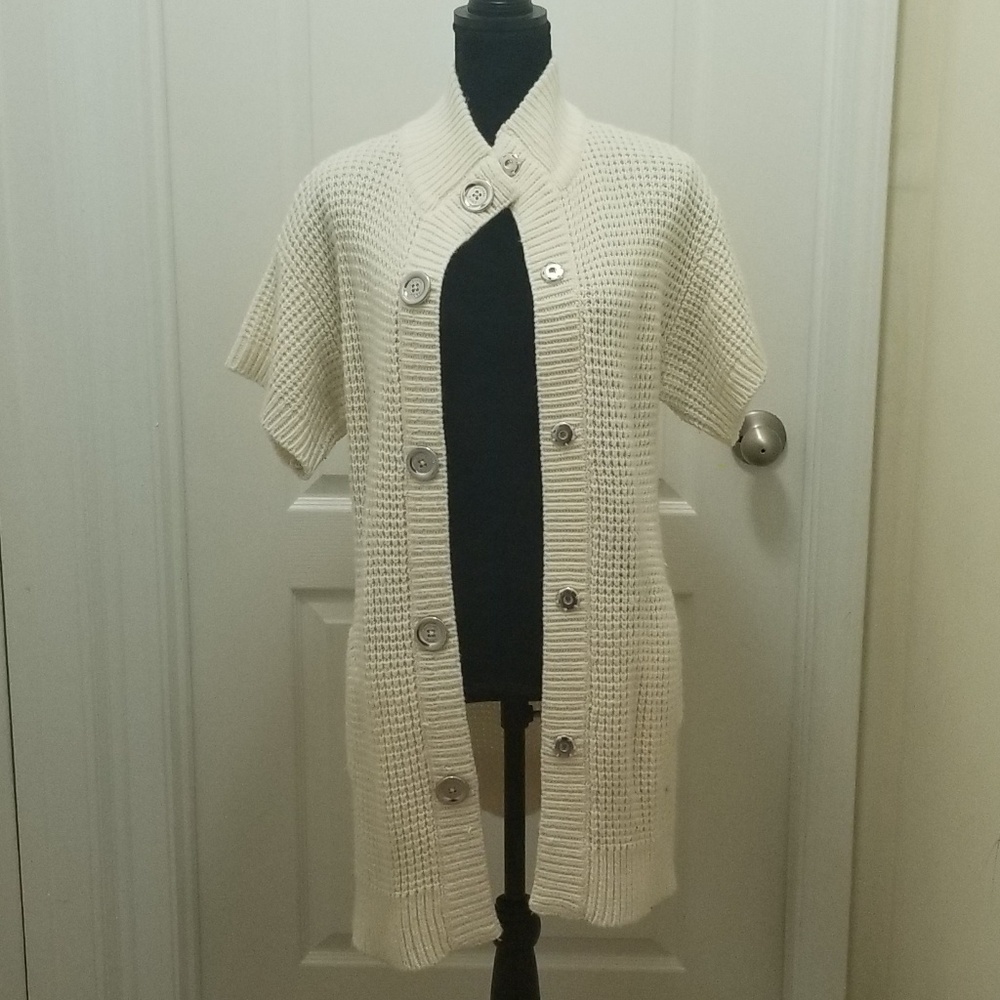 Michael Kors Short Sleeve Cardigan Petite Medium